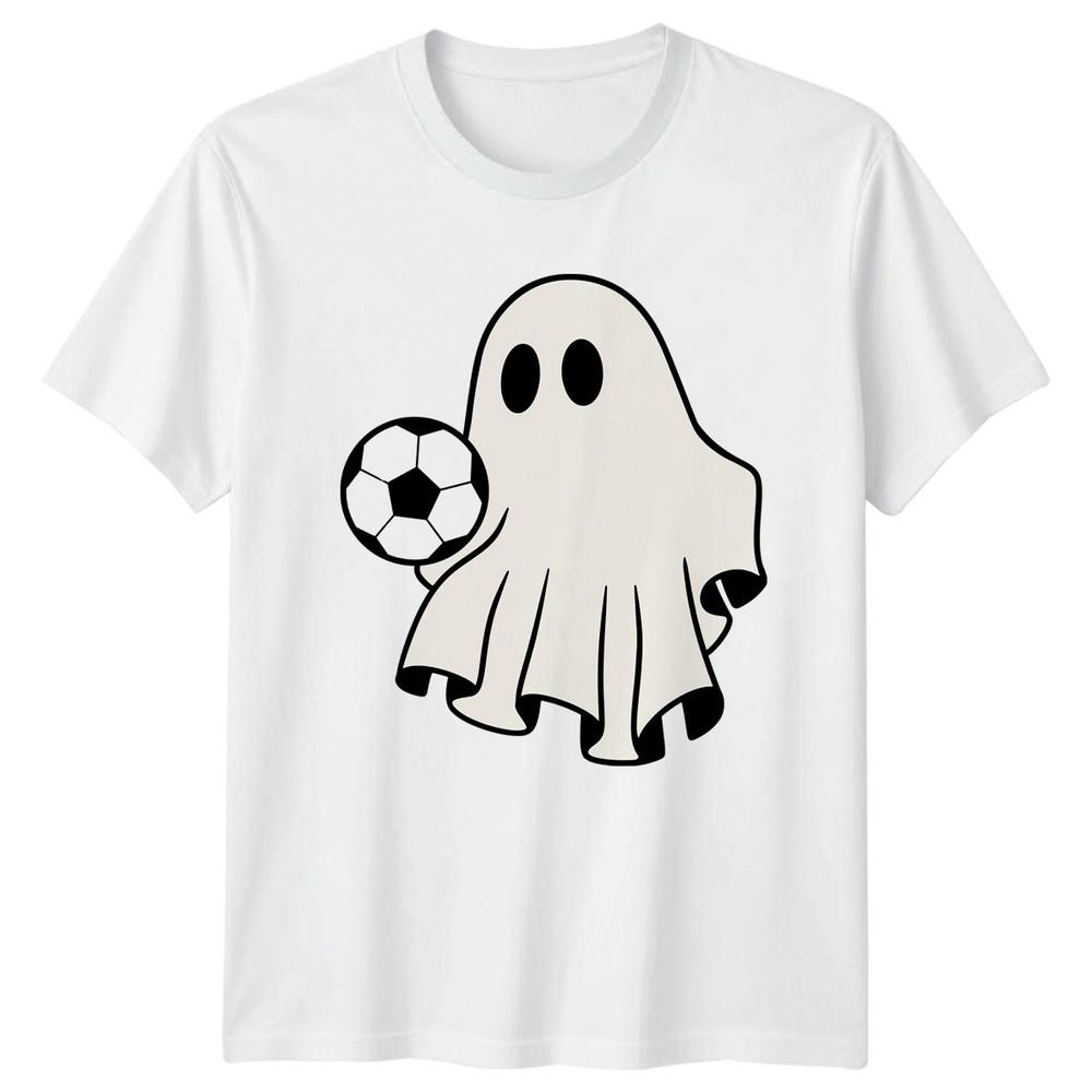 Funny Ghost Soccer Player Halloween TShirt Ghost Soccer Halloween Gift S