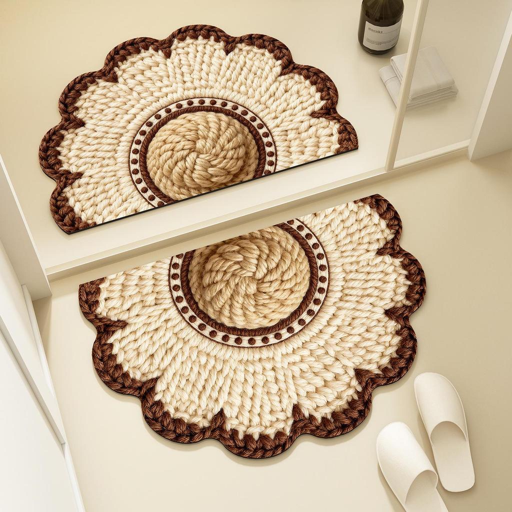 Cartoon Cute Quick-Dry Non-Slip Bathroom Mat - Absorbent, Dirt-Resistant, Easy-to-Clean Diatomaceous Earth Design.