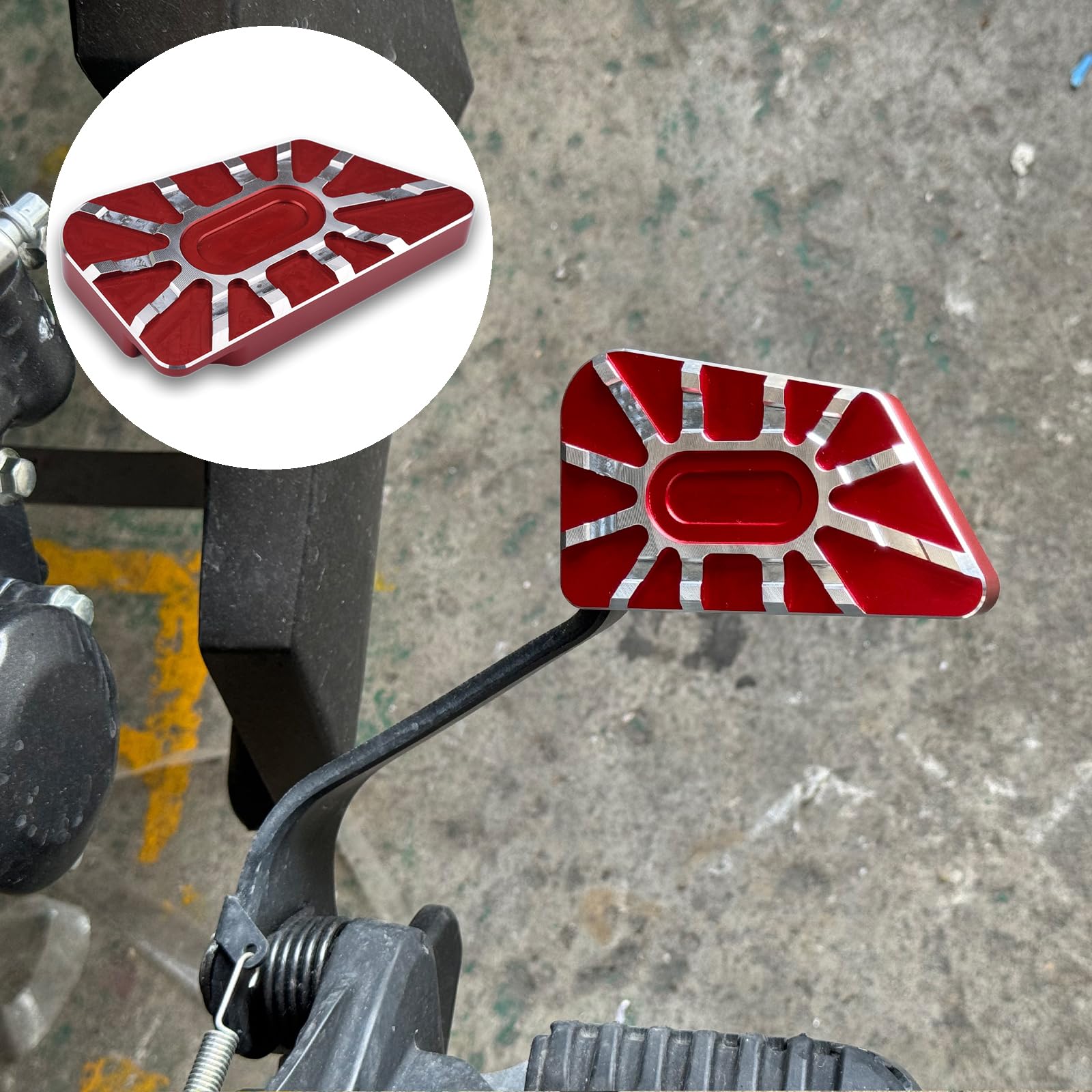 Motorcycle Brake Pedal Expansion Plate Compatible Models Honda Rebel 250/500 красный