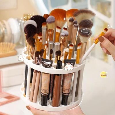 Stojan na štetce na make-up: Kreatívny stolný úložný stojan so 45 otvormi na čistenie, sušenie a veľkokapacitné organizovanie