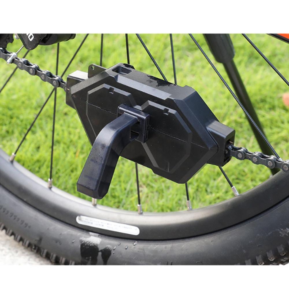 Durable ABS Bike Chain Scrubber 15×7×2.6cm Black Cycling Chain Scrubber Chain Cleaning Tool Cycling Maintenance