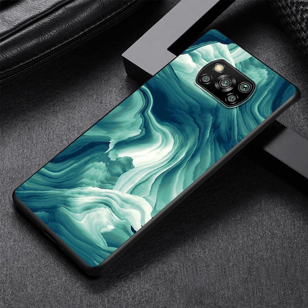 Color Luxury Marble Phone Case for Xiaomi Poco X3 NFC M3 X4 Pocophone F1 M4 Pro F3 GT Soft Silicone Black Cover Shell