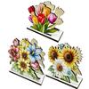 Flower Napkin Holder for Table Decor, Floral Paper Towel Holder, Freestanding Napkin Dispenser for Kitchen Dinner Restaurant Bar Decoration