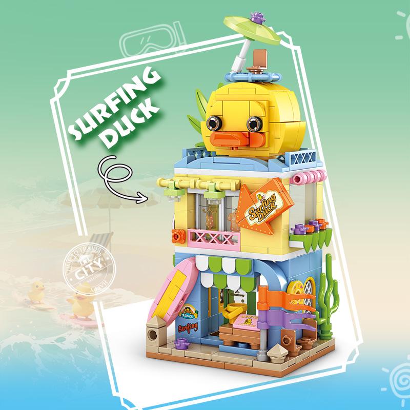 Keeppley City Model Building Blocks - Street View Series, Compatible with Lego, for Kids, Assembly Toy Set, Gift Box