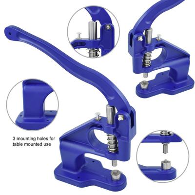 Heavy Duty Grommet Press Hand Press Grommet Machine Aluminum Alloy Manual Grommet Eyelet Puncher for Fabric Tarps Leather Canvas