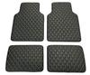 4pcs Coffee Color PU Leather Auto Car Floor Mats Front Rear Liner Weather Set