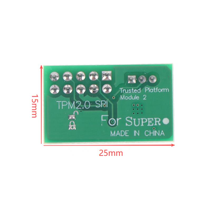 Tpm 2.0 Module Spi Interface Vertical Stable High Safety 9670 Chipset 10Pin Module For Supermicro Aom Tpm 9670V S