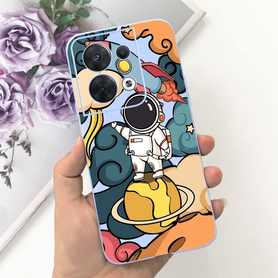 For OPPO Reno8 CPH2359 Case Reno8 Pro CPH2357 Reno 8 8Pro 5G Lovely Cartoon Candy Color Soft Silicone TPU Phone Back Cover