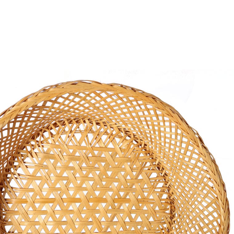 Bamboo bread basket, round 22cm, beige