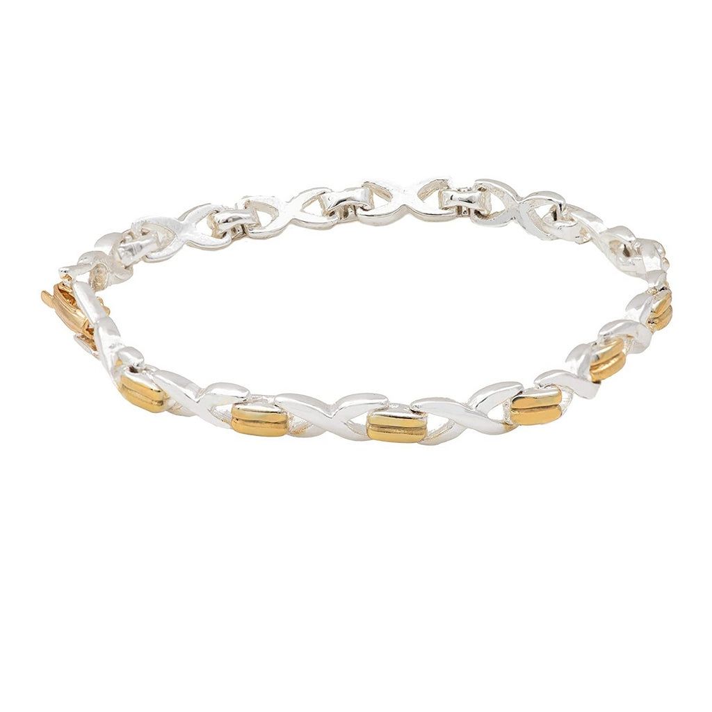 Estele Iternity Gold and Silver Plated Bracelet for Women