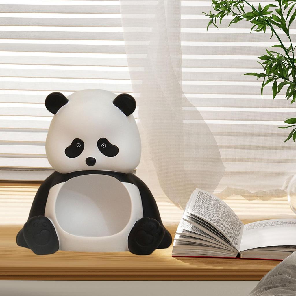 Panda Figurine Desk Storage Tray Creative Multipurpose Jewelry Tray for Entrance Table Office Living Room Housewarming Gift