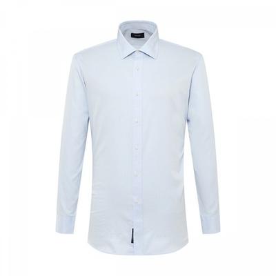 Camisa Clássica Sarja Lisa Meio Larga Bzrsg1003 Bu
