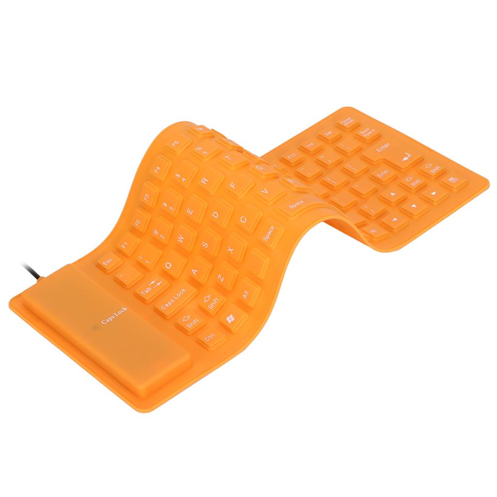 Silicone Keyboard Fully Sealed Design Lightweight Portable Silent Soft Comfortable USB Wired Silicone Keyboard for PC