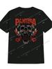 Funny MenS Short Sleeve Graphic Fashion Vintage Print Summer Black Tshirt Polyester Crew Neck Casual Style with Slight Stretc