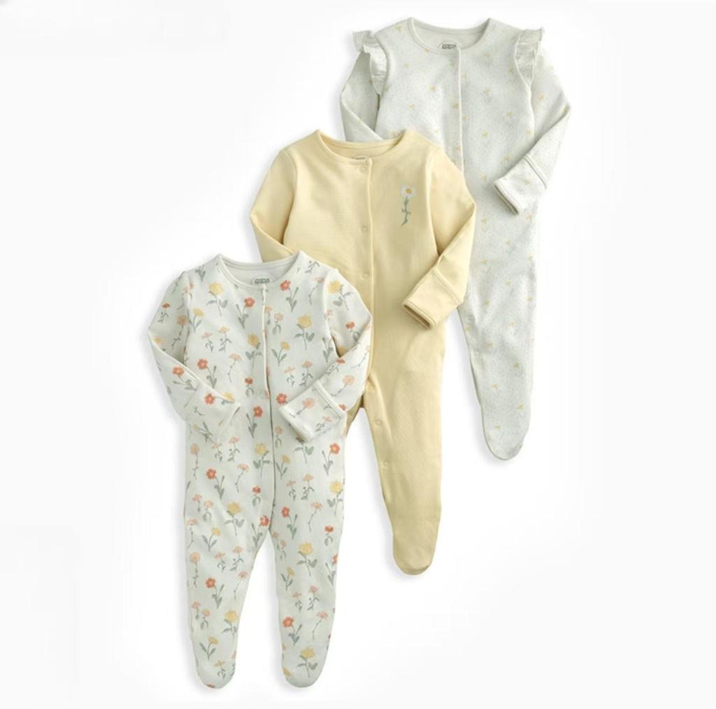 Combinaison bébé printemps et automne: Couvre-pieds, Pyjama barboteuse en coton pour nouveau-nés garçons et filles