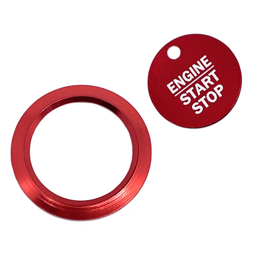 Car Engine Start Stop Button Cover Ignition Key Push Cover Rings For Ford F150 F-150 Kuga Focus MK4 Fiesta ST Car Accessories