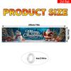 Merry Christmas Yard Banner, Santa Snowman & Christmas Tree with Text, Polyester Outdoor Fence Door Winter Party Decoration