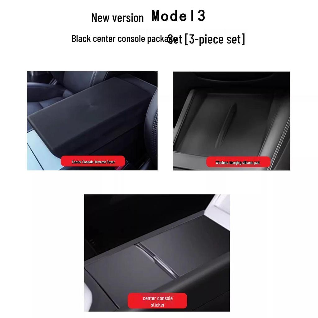 TPE Armrest Box Cover for Tesla Model 3/Y - Center Console Protector