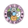 Cute Black White Cats Enamel Pins Cartoon Naughty Kitty Claw Animal Brooches Lapel Badge Fashion Jewelry Gifts For Kids Friends