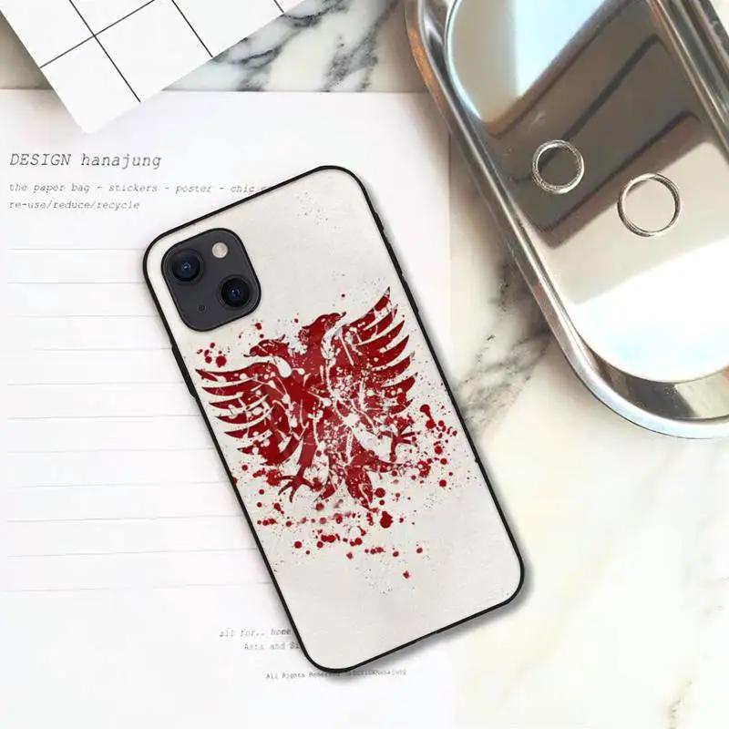 RUICHI Albania Flag Phone Case For iPhone 11 12 Mini 13 Pro XS Max X 8 7 6s Plus 5 SE XR Shell