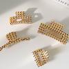 Women's Yellow Check Pattern Hair Clip Hairpin 4 Types