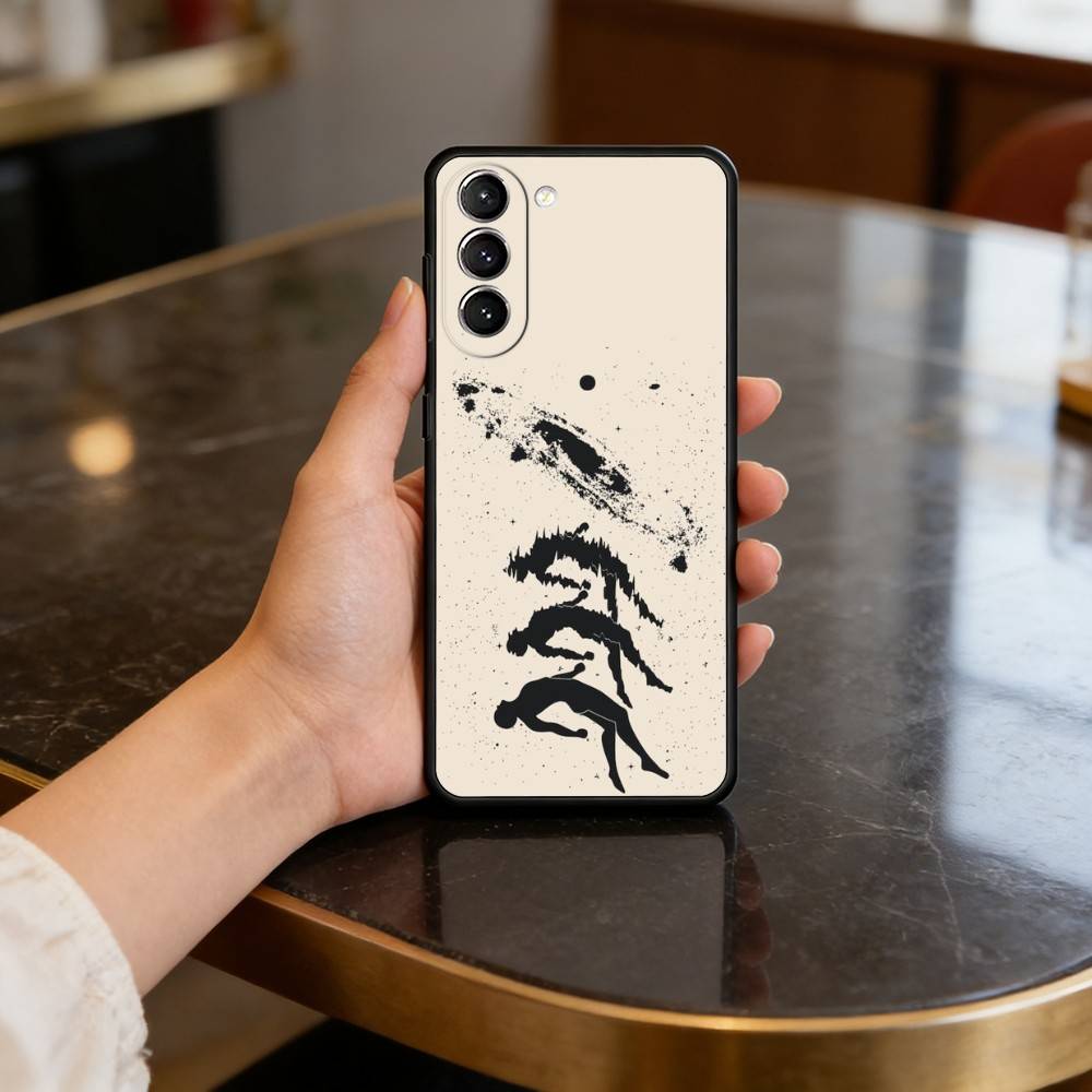 S-Surreal F-Figure A-Art Phone Case For Samsung S25,24,23,22,30,21,10,9,Ultra,Plus,Lite,FE,4,5 G Soft Black Case Samsung S21Ultra