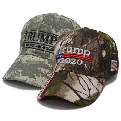 Unisex Summer Outdoor Sports Adjustable Camouflage Trump2020 Embroidery Baseball Cap