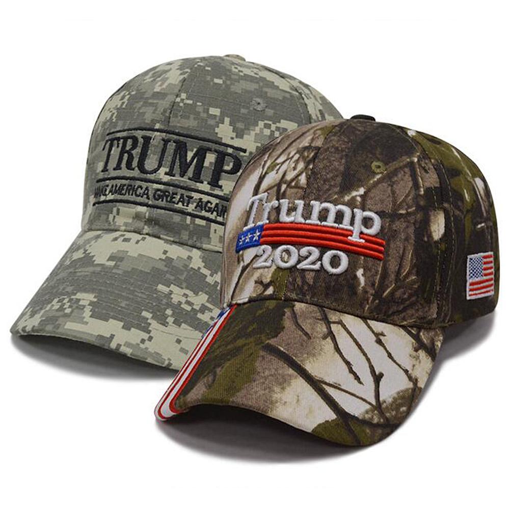 Unisex Summer Outdoor Sports Adjustable Camouflage Trump2020 Embroidery Baseball Cap