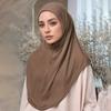 Atmungsaktiver Eid al-Fitr Langer Turban Verstellbarer Hijab Kopfwickel Elegantes Arabisches Damen Kopftuch Täglich