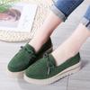 European and American Solid Color Single Shoes 2024 New Thick Soled Sloping Heel One Foot Casual Plus Size Women's Single Shoes