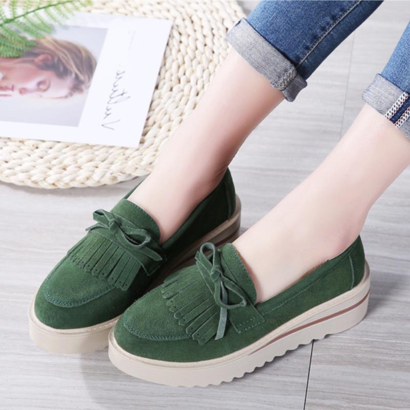 European and American Solid Color Single Shoes 2024 New Thick Soled Sloping Heel One Foot Casual Plus Size Women's Single Shoes