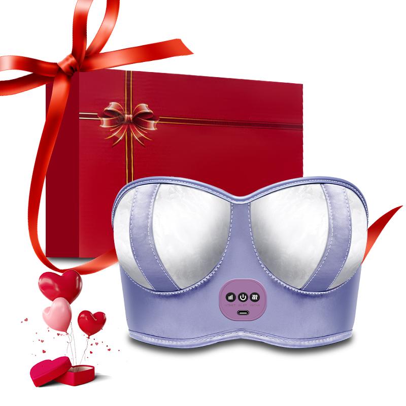 

Электрический USB-массажер для груди, для домашнего использования, в стиле бюстгальтера для формирования, Инструмент для ухода за грудью, Подарок девушке на праздники фиолетовый