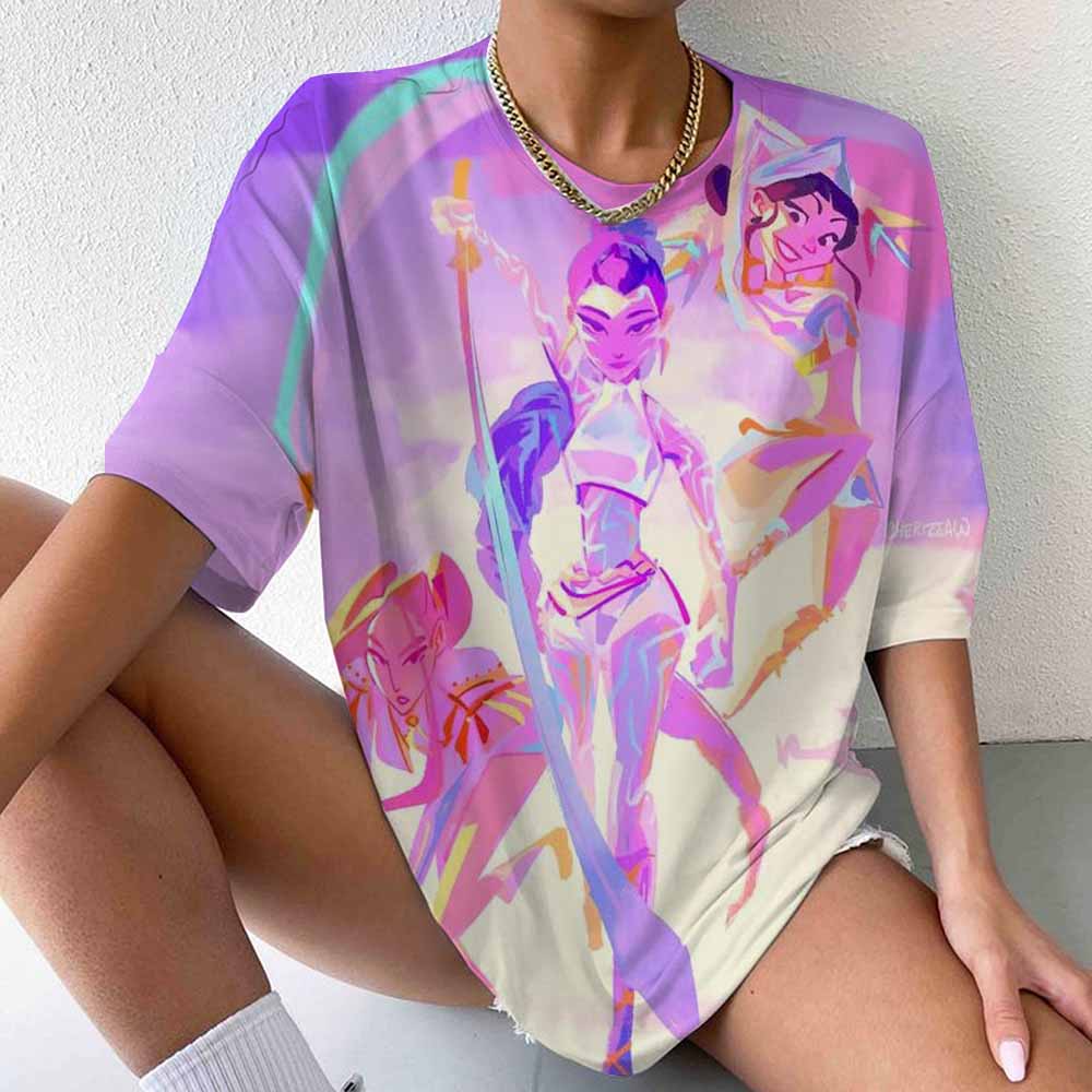 Kpop Witch Hunting Group Boys Band Members Pattern 3D Print Women's T-shirt Summer New Streetwear
