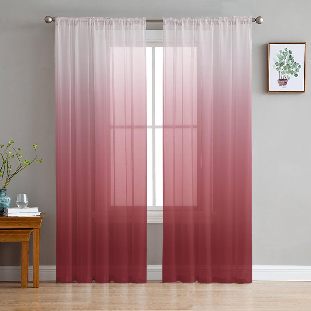 Tul Gradient Turcoaz Cian în Perdele Transparente pentru Living Dormitor Bucătărie Tratament Fereastră Perdea Șifon Jaluzele