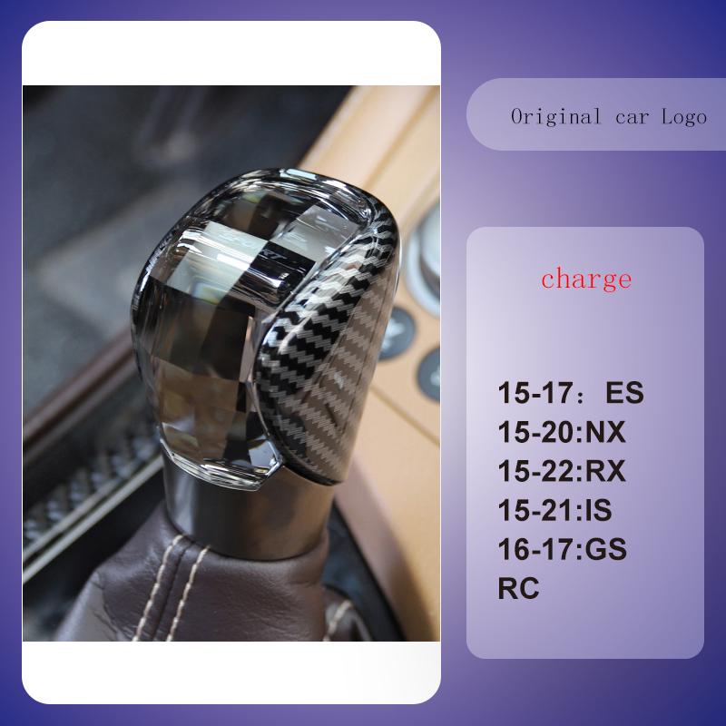 LED Seven Color Luminescence Crystal Gear Shift Knob Suitable for Lexus 15-17 ES 15-20 NX 15-22 RX 15-21 IS 16-17 GS RC Crystal
