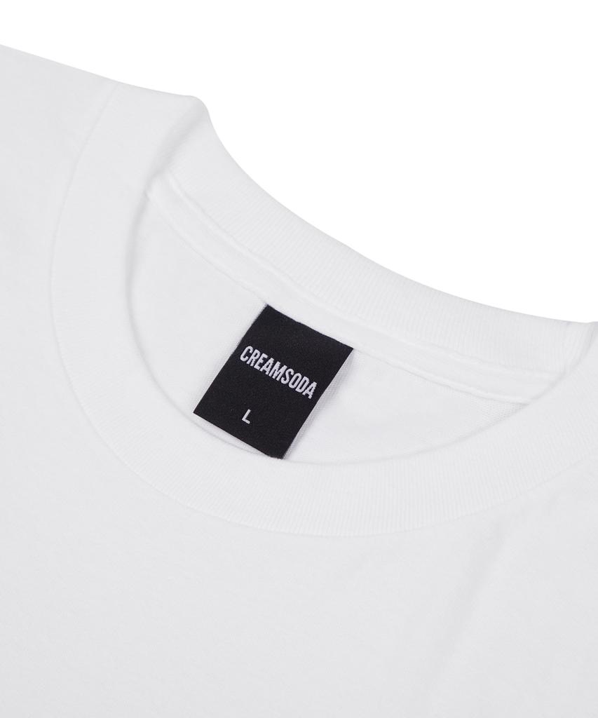 CREAM SODA LAB Penguin Logo White Short Sleeve T-Shirt