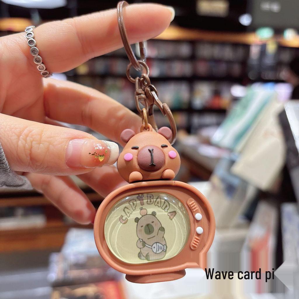 Capybara Flashing Light Keychain: Creative Backpack Pendant & Couple Bag Charm