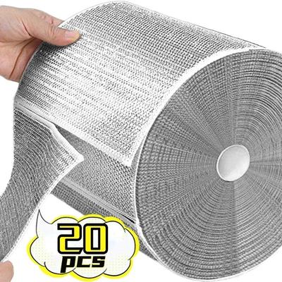 Steel Wire Rags Cloth Home Kitchen Pot Dishwashing Dishcloth Cleaning Cloths Towel Scrubber Rag