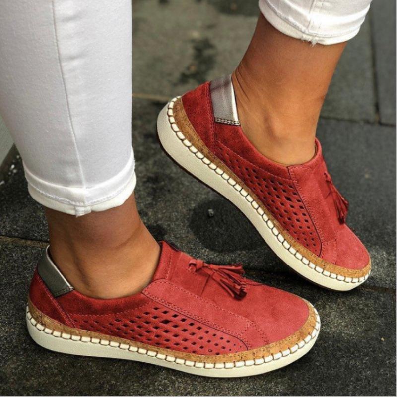 Women's Casual Shoes, Four Seasons Slip-on Shoes, Loafers, Tassel Hollow Shoes