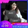 Per Auto Jeep Supporto Lombare Cuscino Vita in Pelle per Poggiatesta Sedile Per Jeep Grand Cherokee Wrangler JK Gladiator Compass Rene