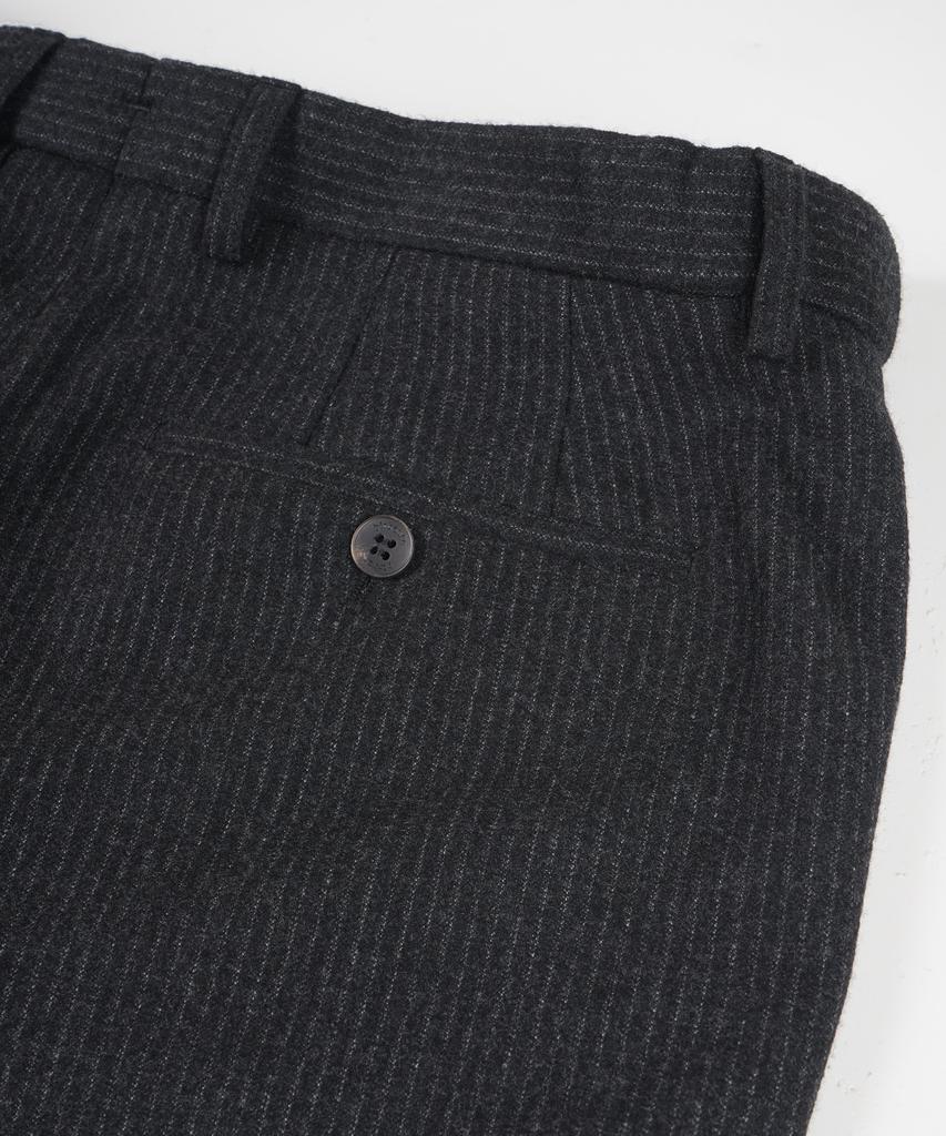 BIRBANTE Spandex S.L Fit Hidden Elastic Waist Slacks - Charcoal Stripe