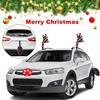 Reindeer Antlers For Cars – LED 2025 Christmas Car Decorations Kit With Jingle Bells, Nose, Tail, Multicolor Light-Up Rudolph Xmas Decor For SUV,
