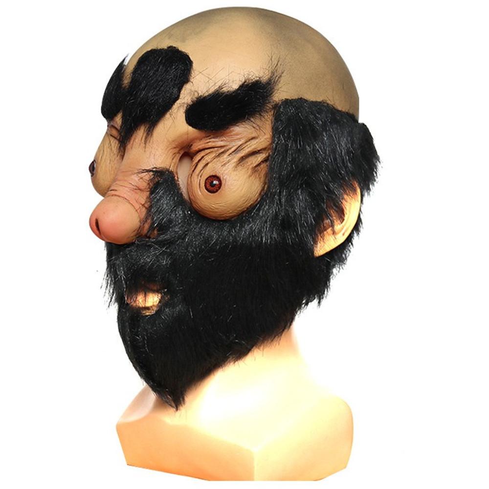 Funny Black Hair Mediterranean Face Mask For Halloween Christmas Party Costumes