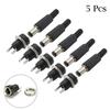 5 Pairs DC 12V Male Jack Plug Female Socket Panel Mount Power Connectors Terminals Blocks Electrical Equipment Supplies