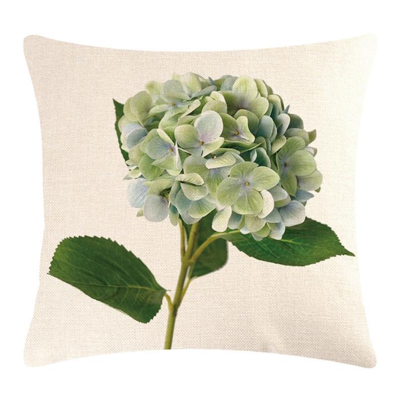 Mother Day Hydrangea Throw Pillow Cover Beautiful Flower Cushions Cover Elegant Pillow Case Fine Linen Material