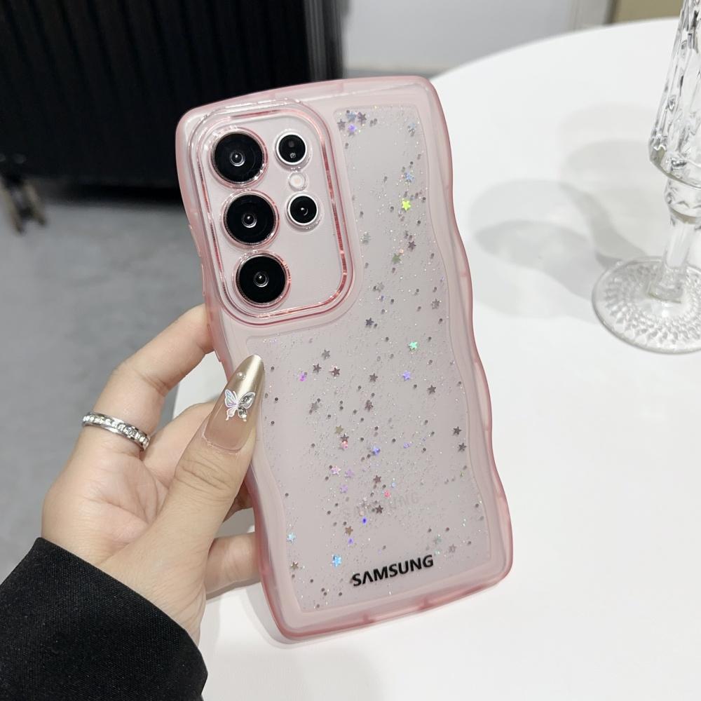 Star Sky Glitter Sequin Clear Silicone Phone Case Samsung Galaxy S25 S23 Ultra S24 S22 Plus S23 FE A55 A35 A25 A15 Soft Cover