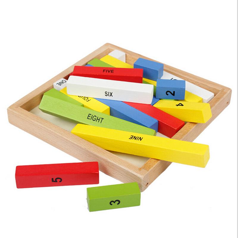 Montessori vzdělávací dřevěné hračky 1-10ciferná kognitivní matematická hračka výuka logaritmu Verze Kid Early