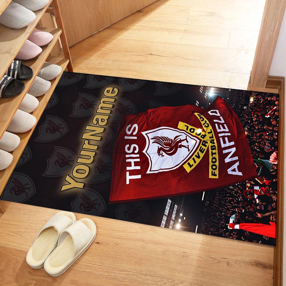 Liverpool Customize Your Name Area Rug Perfect for Playrooms Living Rooms Entryway Study room Antislip Carpet Office home decor