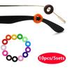1-10pairs Silicone Mini Glasses Anti Slip Round Ear Fastener Eyeglass Invisible Grip Temple Tip Holder Spectacle Eyewear Frame