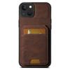 For iPhone 15 Case Scratch-resistant PU Leather+TPU Litchi Texture Phone Cover with Kickstand